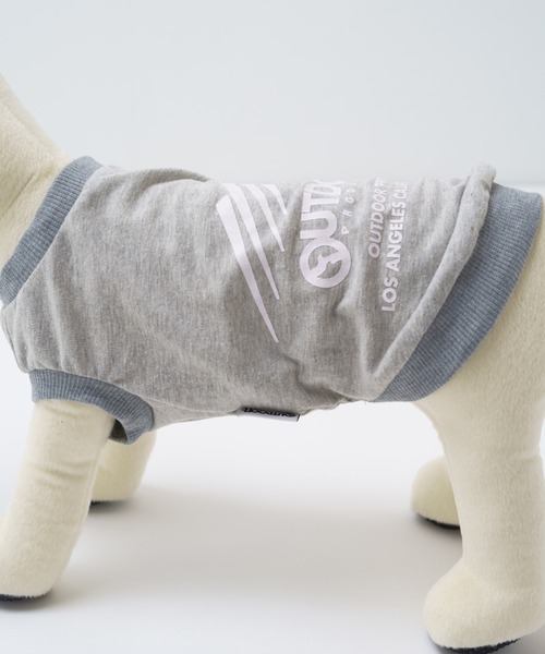 OUTDOOR PRODUCTS（アウトドアプロダクツ）の「【OUTDOOR PRODUCTS/アウトドアプロダクツ】 ＤＯＧブランドロゴプリントＴシャツ（グレー） ドッグウェア　ペットグッズ（ペットウェア・メンズ・グレー・2号/約3号/4号）」の6枚目の写真