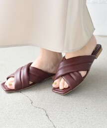 * キルティング クロス サンダル◆