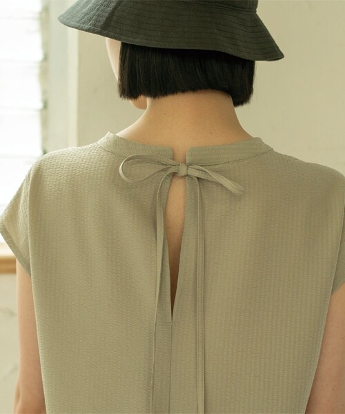 coen（コーエン）の「【WEB限定】シアサッカーティアードワンピース（ワンピース・レディース・ダークグレー/ライトブルー/ベージュ・M/L）」の16枚目の写真