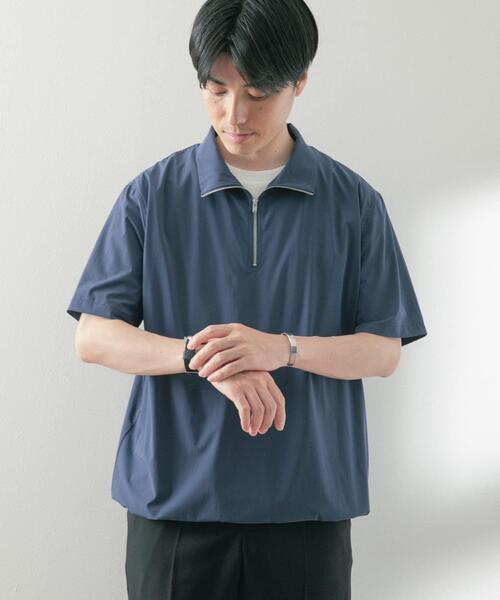 ITEMS URBANRESEARCH(アイテムズ アーバンリサーチ)の「シルキーナイロンハーフZIP多機能トップス(Tシャツ/カットソー・メンズ・ネイビー/チャコールグレー/ブラック・MEDIUM/LARGE)」の18枚目の写真