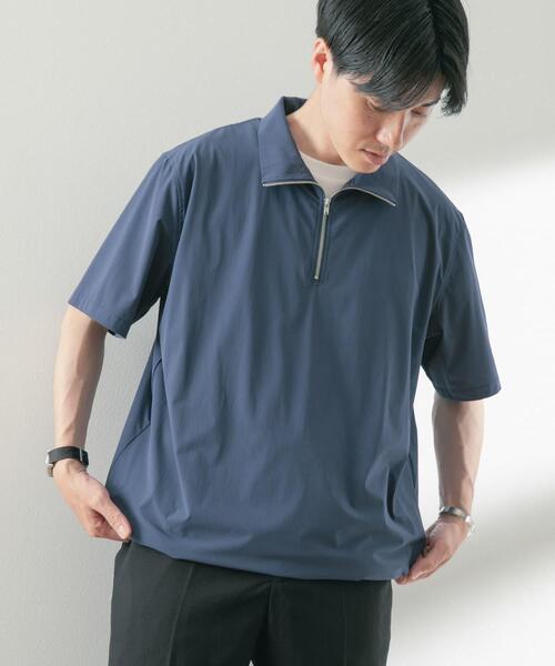 ITEMS URBANRESEARCH(アイテムズ アーバンリサーチ)の「シルキーナイロンハーフZIP多機能トップス(Tシャツ/カットソー・メンズ・ネイビー/チャコールグレー/ブラック・MEDIUM/LARGE)」の20枚目の写真