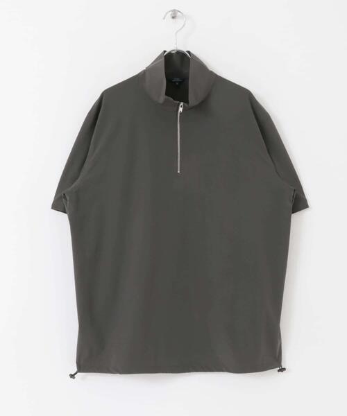 ITEMS URBANRESEARCH(アイテムズ アーバンリサーチ)の「シルキーナイロンハーフZIP多機能トップス(Tシャツ/カットソー・メンズ・ネイビー/チャコールグレー/ブラック・MEDIUM/LARGE)」の11枚目の写真