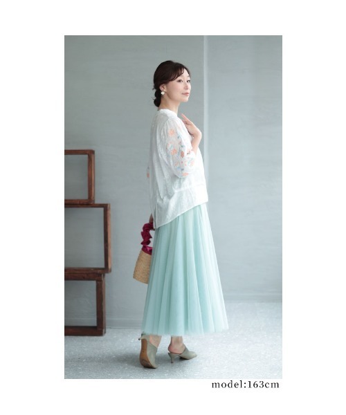 Sawa a la mode(サワアラモード)の「花刺繍コットンシャツブラウス(シャツ/ブラウス・レディース・ホワイト・FREE)」の9枚目の写真