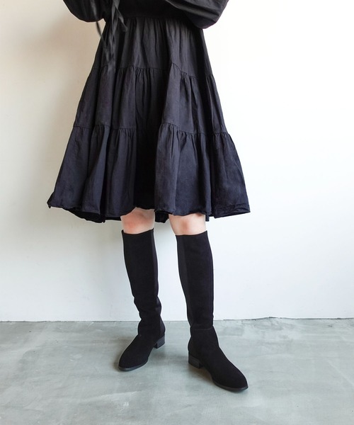 neue diffusion(ノイエディフュージョン)の「バックストレッチロングブーツ/ND22655(ブーツ・レディース・ブラック/ブラック系その他・M/L/S)」の7枚目の写真