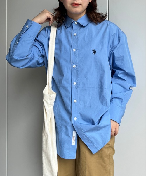 U.S. POLO ASSN.（ユーエスポロアッスン）の「1ポイント刺繍シャツ（シャツ/ブラウス・メンズ・インディゴブルー/ブルー/ブラック/サックスブルー・LARGE/X-LARGE/SMALL/MEDIUM）」の6枚目の写真