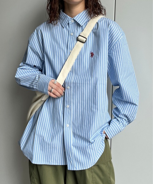 U.S. POLO ASSN.（ユーエスポロアッスン）の「1ポイント刺繍シャツ（シャツ/ブラウス・メンズ・インディゴブルー/ブルー/ブラック/サックスブルー・LARGE/X-LARGE/SMALL/MEDIUM）」の15枚目の写真