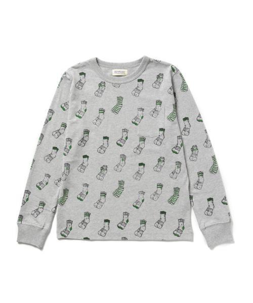 BEAMS BOY（ビームスボーイ）の「BEAMS BOY / SOX プリント クルー ロングスリーブ（Tシャツ/カットソー・レディース・ホワイト/グレー・ONE SIZE）」の8枚目の写真