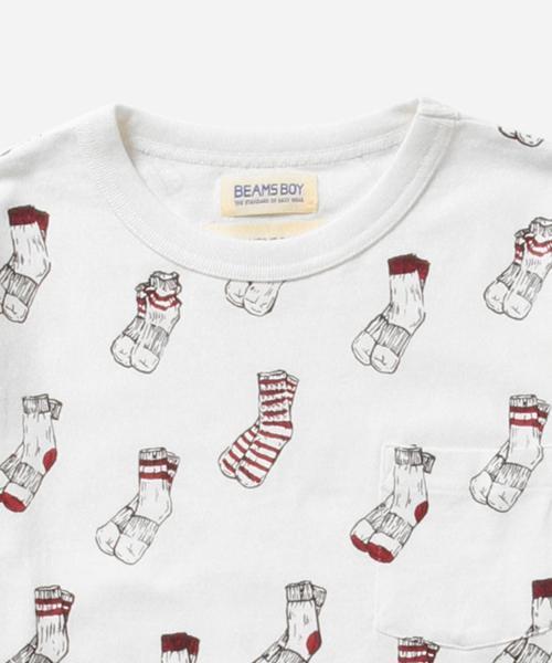 BEAMS BOY（ビームスボーイ）の「BEAMS BOY / SOX プリント クルー ロングスリーブ（Tシャツ/カットソー・レディース・ホワイト/グレー・ONE SIZE）」の10枚目の写真