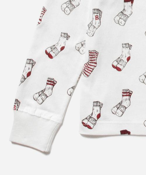 BEAMS BOY（ビームスボーイ）の「BEAMS BOY / SOX プリント クルー ロングスリーブ（Tシャツ/カットソー・レディース・ホワイト/グレー・ONE SIZE）」の11枚目の写真