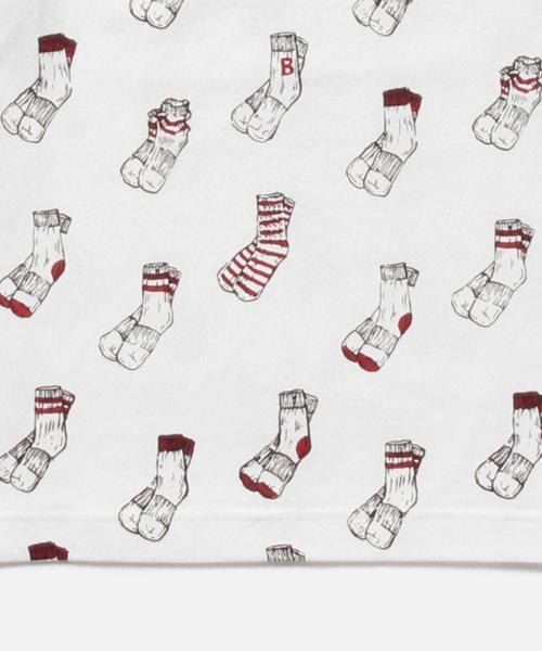 BEAMS BOY（ビームスボーイ）の「BEAMS BOY / SOX プリント クルー ロングスリーブ（Tシャツ/カットソー・レディース・ホワイト/グレー・ONE SIZE）」の12枚目の写真