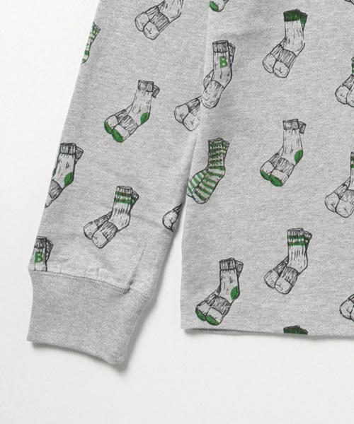 BEAMS BOY（ビームスボーイ）の「BEAMS BOY / SOX プリント クルー ロングスリーブ（Tシャツ/カットソー・レディース・ホワイト/グレー・ONE SIZE）」の5枚目の写真