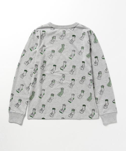 BEAMS BOY（ビームスボーイ）の「BEAMS BOY / SOX プリント クルー ロングスリーブ（Tシャツ/カットソー・レディース・ホワイト/グレー・ONE SIZE）」の7枚目の写真