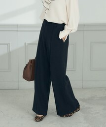 ◇【WEB限定】ウォッシャブルウーレットソフトピンタックワイドパンツ