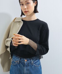 Ray BEAMS | Ray BEAMS / メッシュ キリカエ Tシャツ(Tシャツ/カットソー)