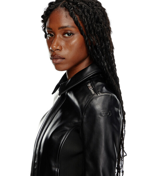 DIESEL(ディーゼル)の「レディース レザージャケット L-SASK(ライダースジャケット・レディース・ブラック・44/40/42)」の12枚目の写真