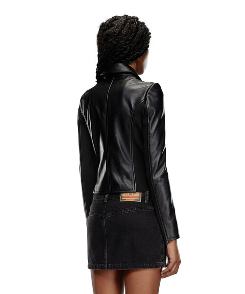 DIESEL(ディーゼル)の「レディース レザージャケット L-SASK(ライダースジャケット・レディース・ブラック・44/40/42)」の14枚目の写真