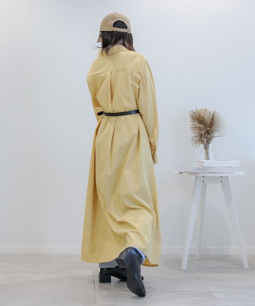 aimoha（アイモハ）の「コットンブレンド　シャツワンピース（ワンピース・レディース・ブラック/ホワイト/キャメル・MEDIUM/LARGE/X-LARGE）」の20枚目の写真