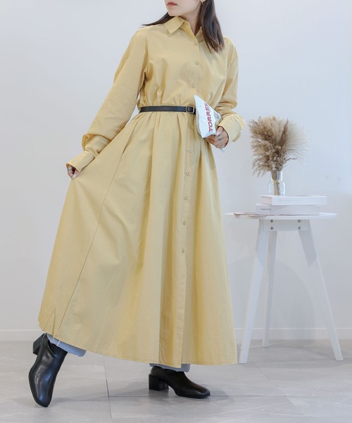aimoha（アイモハ）の「コットンブレンド　シャツワンピース（ワンピース・レディース・ブラック/ホワイト/キャメル・MEDIUM/LARGE/X-LARGE）」の16枚目の写真