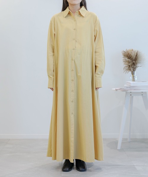 aimoha（アイモハ）の「コットンブレンド　シャツワンピース（ワンピース・レディース・ブラック/ホワイト/キャメル・MEDIUM/LARGE/X-LARGE）」の17枚目の写真