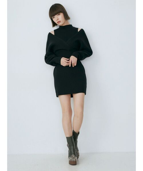 MURUA（ムルーア）の「ウエスタンステッチミドルブーツ（ブーツ・レディース・カーキ/ブラック・22.5/24.5/23.5）」の8枚目の写真