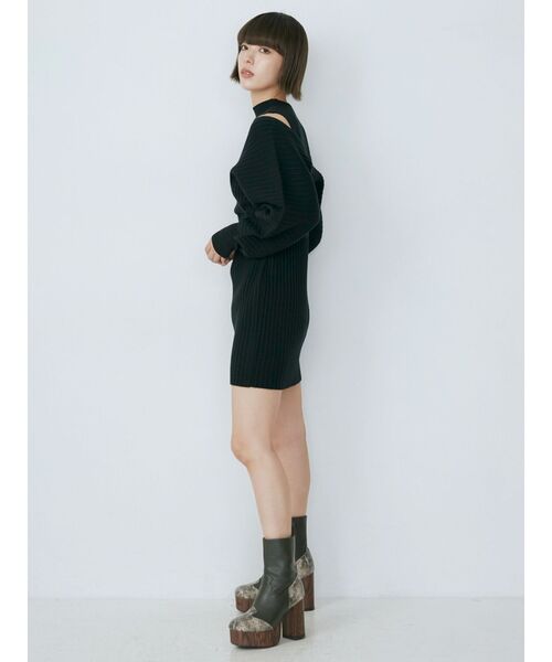 MURUA（ムルーア）の「ウエスタンステッチミドルブーツ（ブーツ・レディース・カーキ/ブラック・22.5/24.5/23.5）」の9枚目の写真