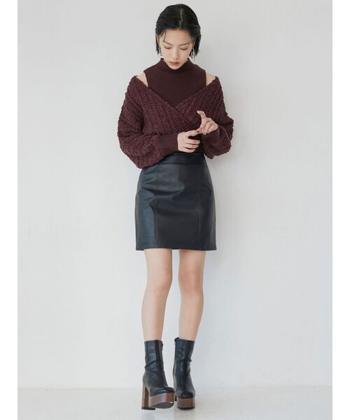 MURUA（ムルーア）の「ウエスタンステッチミドルブーツ（ブーツ・レディース・カーキ/ブラック・22.5/24.5/23.5）」の10枚目の写真