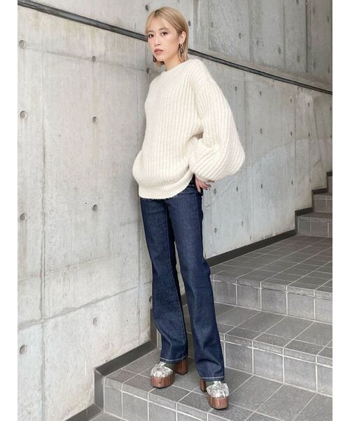 MURUA（ムルーア）の「ウエスタンステッチミドルブーツ（ブーツ・レディース・カーキ/ブラック・22.5/24.5/23.5）」の16枚目の写真