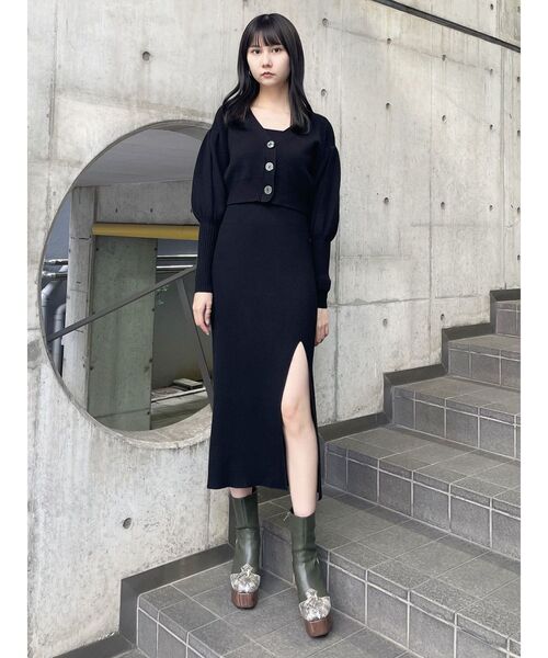 MURUA（ムルーア）の「ウエスタンステッチミドルブーツ（ブーツ・レディース・カーキ/ブラック・22.5/24.5/23.5）」の17枚目の写真