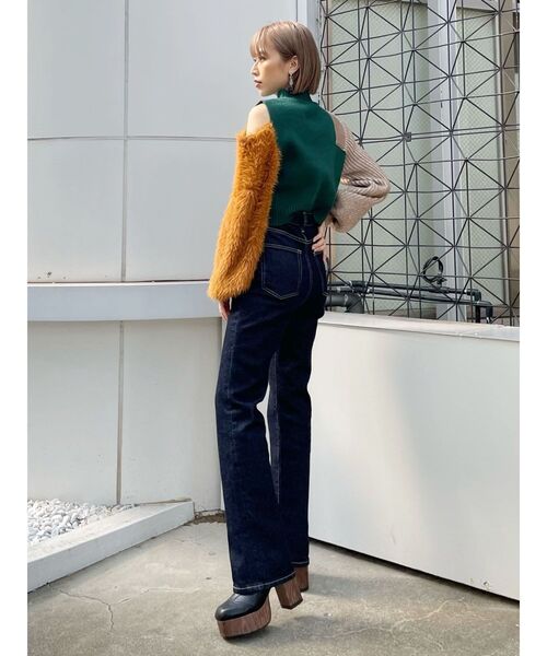 MURUA（ムルーア）の「ウエスタンステッチミドルブーツ（ブーツ・レディース・カーキ/ブラック・22.5/24.5/23.5）」の20枚目の写真