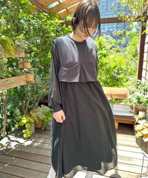FLUMOR（フラマー）の「シフォンレイヤーロングワンピース（ワンピース 