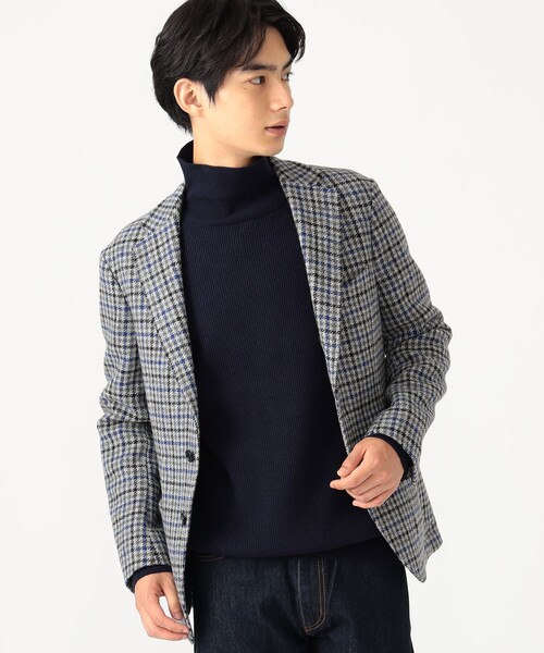 BEAMS HEART（ビームスハート）の「BEAMS HEART / MOON ツイード チェック 3ボタン ジャケット 23AW（テーラードジャケット・メンズ・ベージュ/グレー/ネイビー・LARGE/SMALL/X-LARGE/MEDIUM）」の5枚目の写真