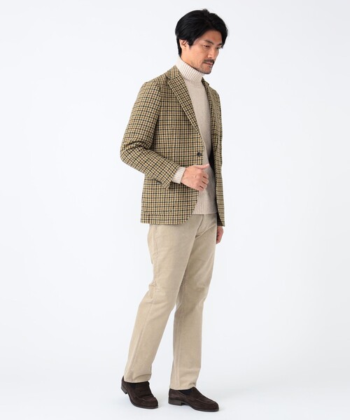 BEAMS HEART（ビームスハート）の「BEAMS HEART / MOON ツイード チェック 3ボタン ジャケット 23AW（テーラードジャケット・メンズ・ベージュ/グレー/ネイビー・LARGE/SMALL/X-LARGE/MEDIUM）」の19枚目の写真