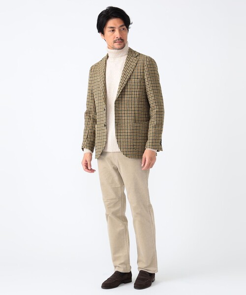 BEAMS HEART（ビームスハート）の「BEAMS HEART / MOON ツイード チェック 3ボタン ジャケット 23AW（テーラードジャケット・メンズ・ベージュ/グレー/ネイビー・LARGE/SMALL/X-LARGE/MEDIUM）」の18枚目の写真