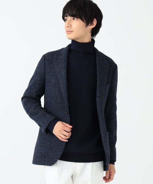 BEAMS HEART（ビームスハート）の「BEAMS HEART / MOON ツイード チェック 3ボタン ジャケット 23AW（テーラードジャケット・メンズ・ベージュ/グレー/ネイビー・LARGE/SMALL/X-LARGE/MEDIUM）」の8枚目の写真
