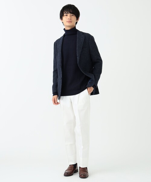 BEAMS HEART（ビームスハート）の「BEAMS HEART / MOON ツイード チェック 3ボタン ジャケット 23AW（テーラードジャケット・メンズ・ベージュ/グレー/ネイビー・LARGE/SMALL/X-LARGE/MEDIUM）」の7枚目の写真