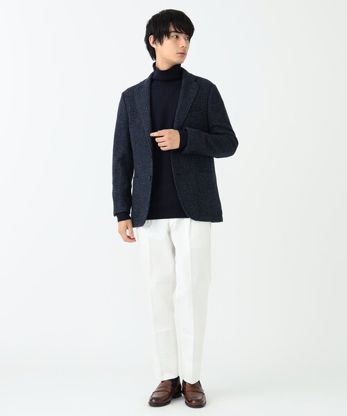 BEAMS HEART（ビームスハート）の「BEAMS HEART / MOON ツイード チェック 3ボタン ジャケット 23AW（テーラードジャケット・メンズ・ベージュ/グレー/ネイビー・LARGE/SMALL/X-LARGE/MEDIUM）」の6枚目の写真