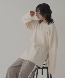 hellam（へラム）の「杢起毛糸　ビスチェセットプルオーバー（ニット/セーター・レディース）」