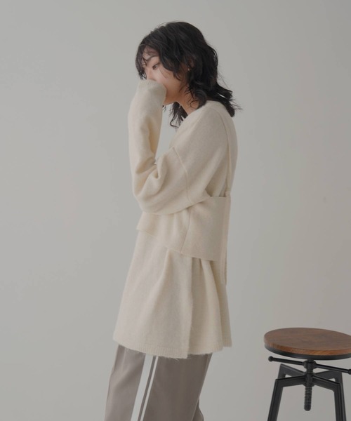 hellam（へラム）の「杢起毛糸　ビスチェセットプルオーバー（ニット/セーター・レディース・ダークグレー/アイボリー/ブラック/グレー・FREE）」の20枚目の写真