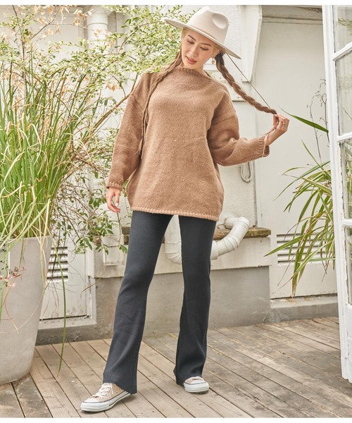 anap mimpi(アナップミンピ)の「ボートネック ゆったり ニット(ニット/セーター・レディース・アイボリー/ラベンダー/モカ・FREE)」の13枚目の写真