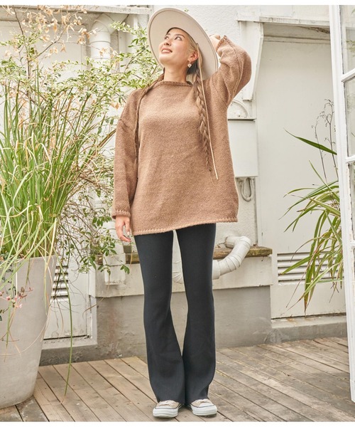 anap mimpi(アナップミンピ)の「ボートネック ゆったり ニット(ニット/セーター・レディース・アイボリー/ラベンダー/モカ・FREE)」の15枚目の写真