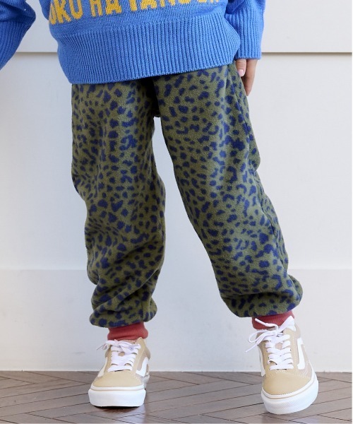 BIG FIELD（ビッグフィールド）の「総柄フリースパンツ（80～150cm）（その他パンツ・キッズ・グリーン/ベージュ/エメラルド・90/130/95/120/140/110/150/100/80）」の2枚目の写真