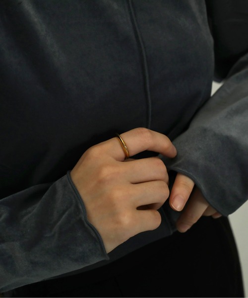 ORLEAN(オルレアン)の「金属アレルギー対応 フラットデザインリング 11号 サージカルステンレス(リング・レディース・ゴールド/シルバー・11号)」の9枚目の写真