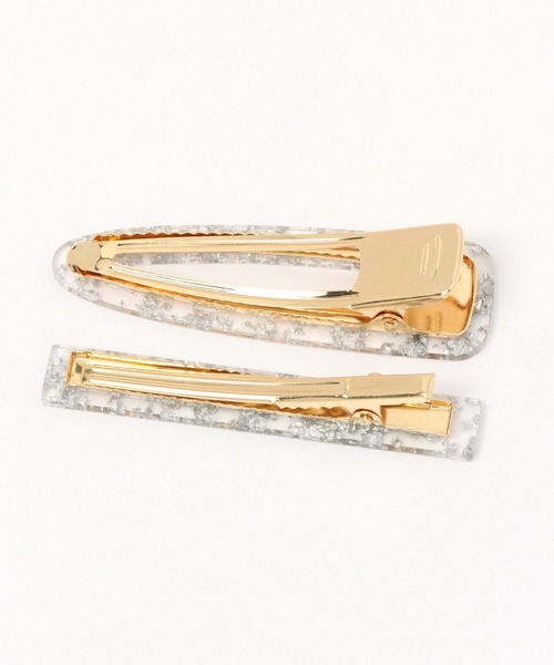 LAKOLE（ラコレ）の「クリア箔ヘアクリップ2点セット / 988883（バレッタ/ヘアクリップ・レディース・その他2/その他1・FREE）」の3枚目の写真