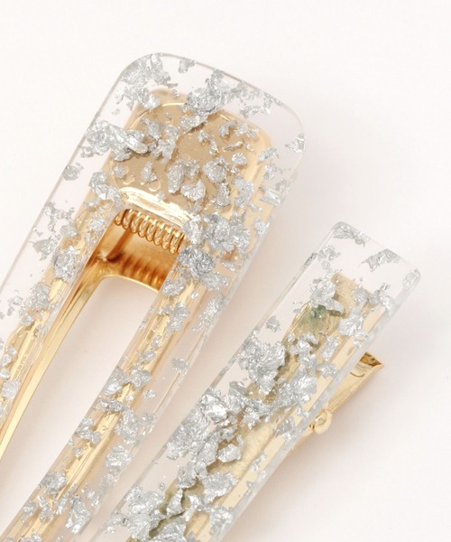 LAKOLE（ラコレ）の「クリア箔ヘアクリップ2点セット / 988883（バレッタ/ヘアクリップ・レディース・その他2/その他1・FREE）」の4枚目の写真