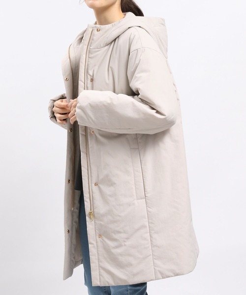 GLOBAL WORK Smile Seed Store（グローバルワーク スマイルシードストア）の「エアサーマルコート/704197（その他アウター・レディース・ブラック/アイボリー・MEDIUM/X-LARGE/SMALL/LARGE）」の7枚目の写真