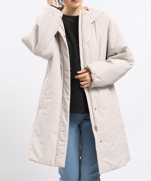 GLOBAL WORK Smile Seed Store（グローバルワーク スマイルシードストア）の「エアサーマルコート/704197（その他アウター・レディース・ブラック/アイボリー・MEDIUM/X-LARGE/SMALL/LARGE）」の10枚目の写真