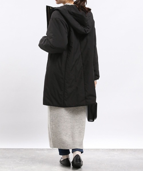 GLOBAL WORK Smile Seed Store（グローバルワーク スマイルシードストア）の「エアサーマルコート/704197（その他アウター・レディース・ブラック/アイボリー・MEDIUM/X-LARGE/SMALL/LARGE）」の13枚目の写真