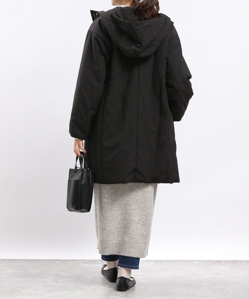 GLOBAL WORK Smile Seed Store（グローバルワーク スマイルシードストア）の「エアサーマルコート/704197（その他アウター・レディース・ブラック/アイボリー・MEDIUM/X-LARGE/SMALL/LARGE）」の16枚目の写真