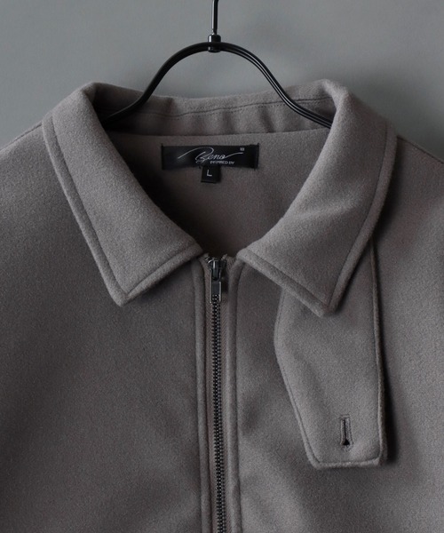 SITRY(シトリー)の「wool like over size dolman sleeve blouson/ウールライク オーバーサイズ ドルマンスリーブ ブルゾン(ブルゾン・メンズ・ホワイト/ブラック/チャコールグレー/グレイッシュベージュ/ブラウン・L/M)」の11枚目の写真