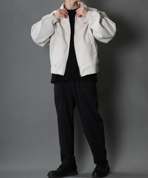 SITRY(シトリー)の「wool like over size dolman sleeve blouson/ウールライク オーバーサイズ ドルマンスリーブ ブルゾン(ブルゾン・メンズ・ホワイト/ブラック/チャコールグレー/グレイッシュベージュ/ブラウン・L/M)」の19枚目の写真